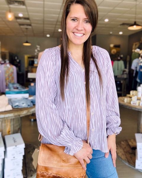 we hope you all had a wonderful memorial day weekend with your family and loved ones! 🥰 we will be at the shop from 10-5 today and check out this new arrival that rylee is wearing! our mauve abstract blouse is great to dress up or down, s-3x (true to size in the bust and flowy in the boddess) handpickdboutique.com #ootd #ootdinspo #bedstu #abstractprint #dressitupordown #worklife #workoutfit #tuesdayvibes #handpickdwithlove #handpickdboutique