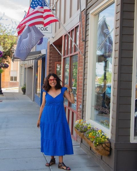 ☀️🇺🇸☀️it's a sunshiny day and we're ready for the holiday weekend! how about you? this dress veronica is modeling has been a favorite and paired with a @bedstu classic! shop her look in store today! open until 5:30.
.
.
.
.
#fourthofjulylooks #bedstu #eyeletdress #shopsolesistersmt #redwhiteandblue #holidaylooks #oneanddonedressing #starspangled #downtownhelena #helenamontana #shophelenamontana #shopdowntownhelena #shopsmall #shoplocal #solesistersmtboutique #solesistersmtstyle