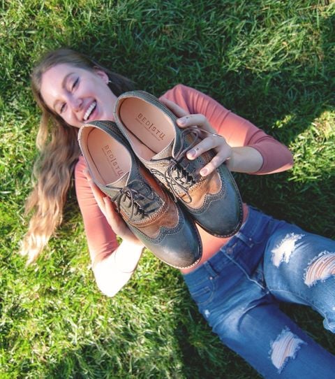 We're taking #Sundayfunday to a whole new level. These new BedStu leather wingtips have us obsessed! 😍 #BedStu #ShoesThatMatter