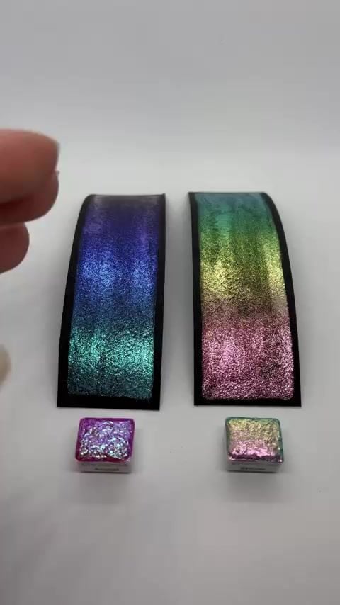 Handmade shimmer watercolor paint is made with a high percentage of pigment  resulting in bright color saturation : r/interestingasfuck