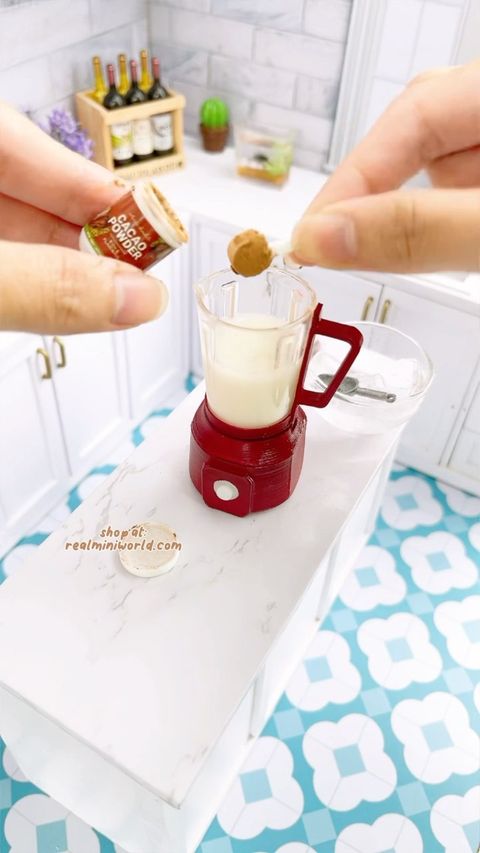 Miniature Vanilla Whey Protein Container + Scoop (powder not included) –  Real Mini World